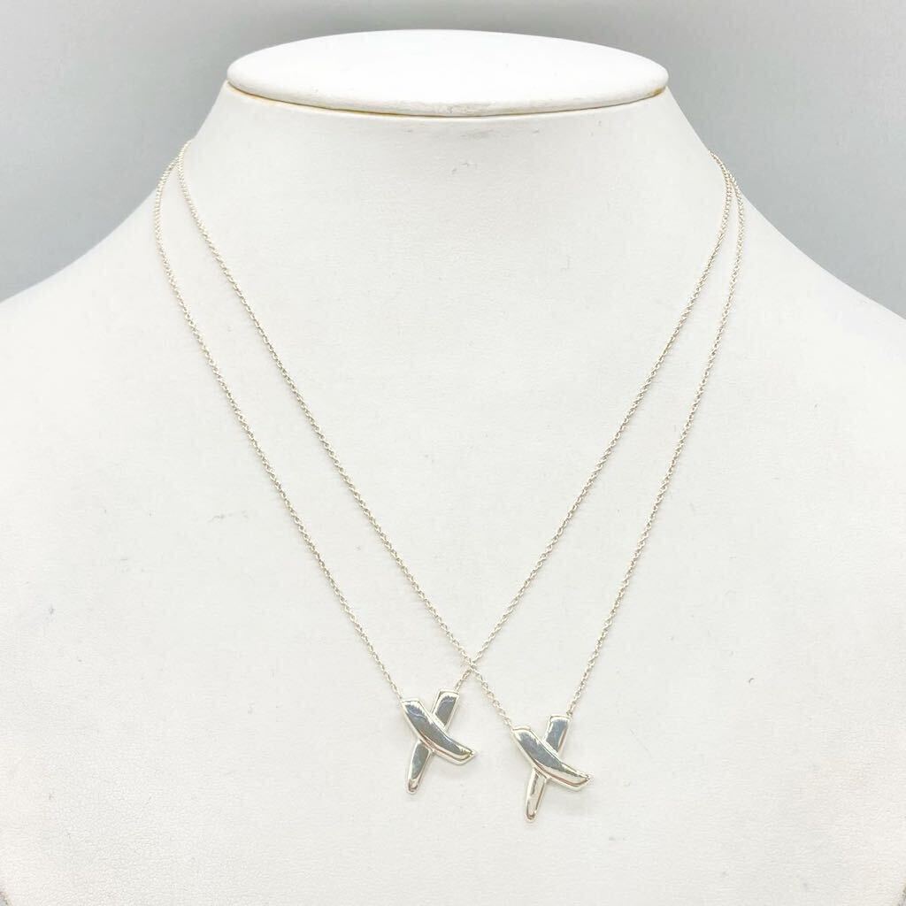 ■TIFFANY &Co/ティファニー パロマピカソキスネックレス 2点■a約7.5g silver ジュエリー jewelry ネックレス necklace Ag 925 DE0の画像1