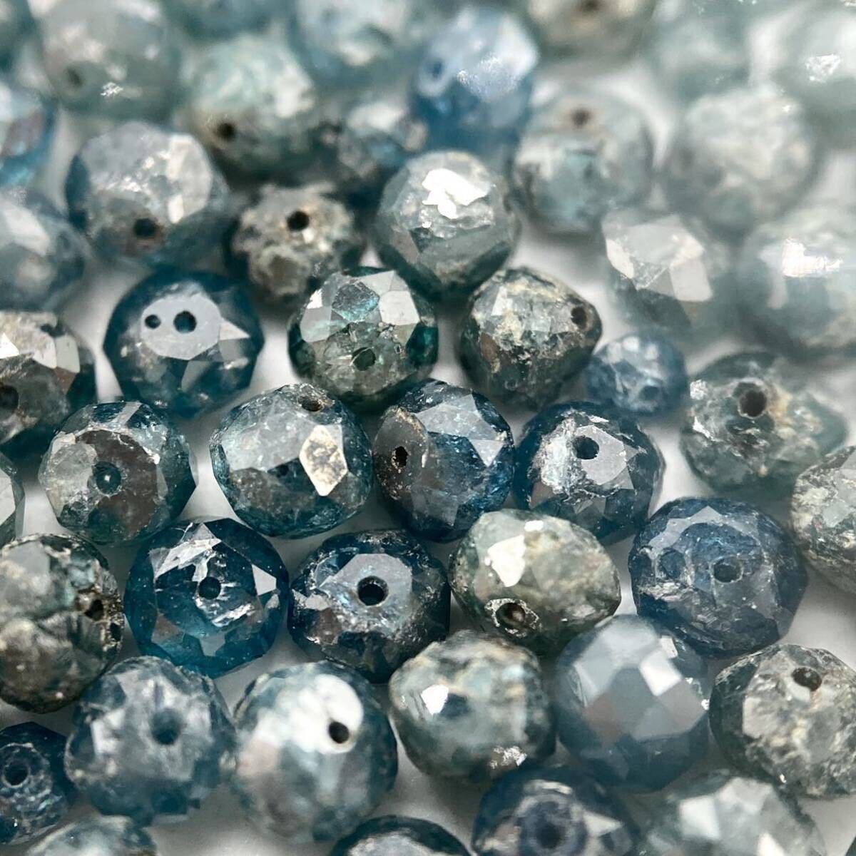 ■ブルーダイヤモンドアクセサリーパーツおまとめ■a重量約2.5g diamond Diamond jewelry necklace accessory parts 両穴 CE0の画像4