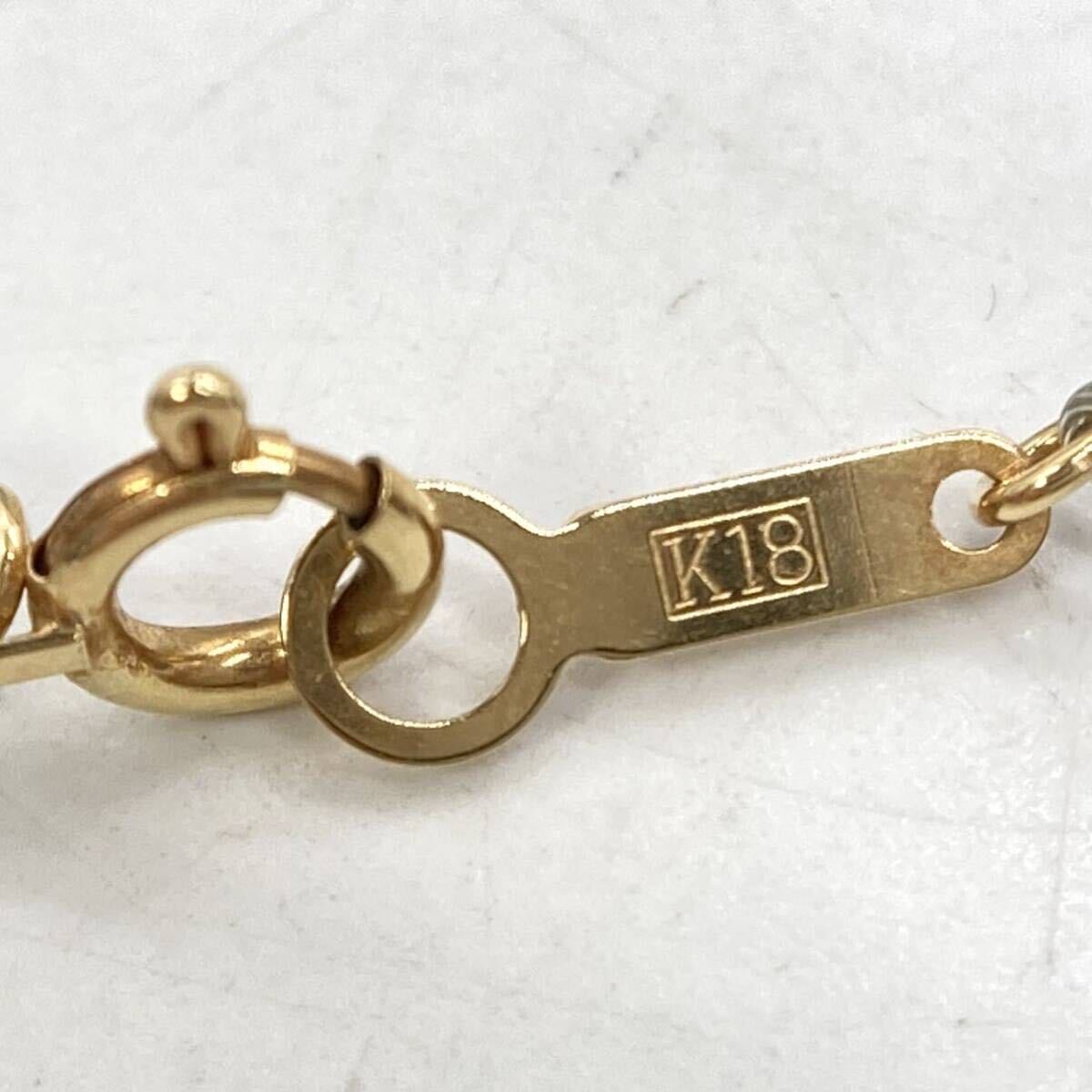 ■K18マルチカラートルマリンネックレス■a重量約23.5g tourmaline jewelry ネックレス necklace accessoryアクセサリー 18金 14金EB2の画像4