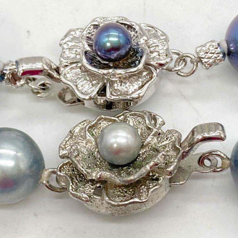 ■アコヤ本真珠ネックレス2点おまとめ■a重量約96.5g パール pearlネックレス necklace ジュエリー jewelry accessory silver DA0_画像6
