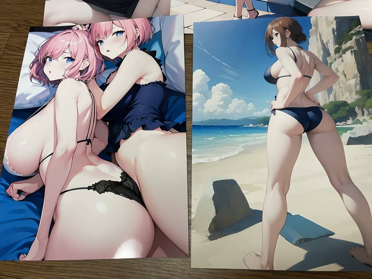 「セクシー」「エロ」「アニメ系」「巨乳」「爆乳」「イラスト」高画質 写真風 美人画 巨乳 爆乳 ポスター 金髪 美少女 大人●935_画像3