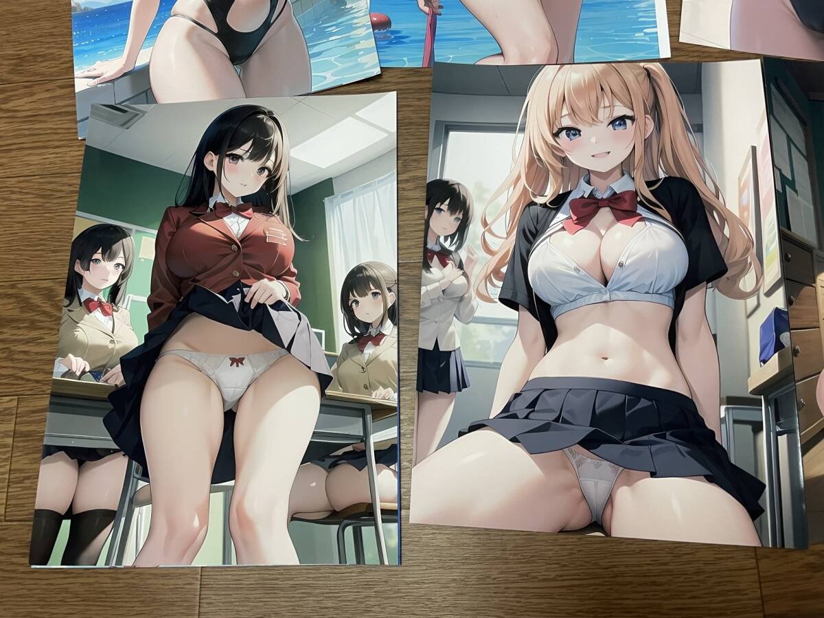 「セクシー」「エロ」「アニメ系」「巨乳」「爆乳」「イラスト」高画質 写真風 美人画 巨乳 爆乳 ポスター 金髪 美少女 大人●938_画像3