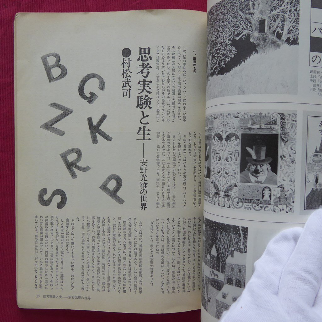 月刊絵本【特集：安野光雅パズリングの世界/1976年8月号・すばる書房】丸谷才一/松村武司/桃井かおり/ボローニャ_画像8