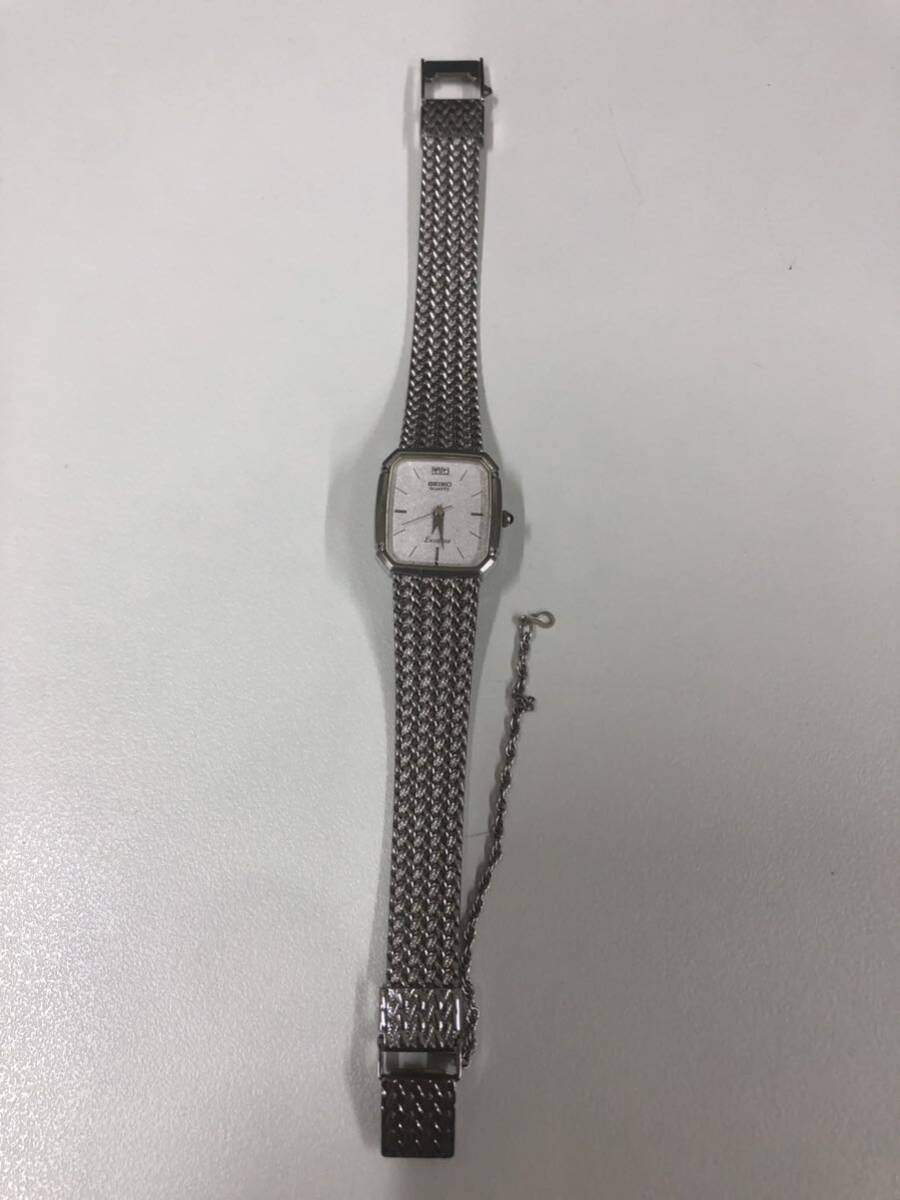 稼働品 SEIKO セイコー Exceline エクセリーヌ 7321-5910 シルバー文字盤 クオーツ レディース 腕時計の画像2