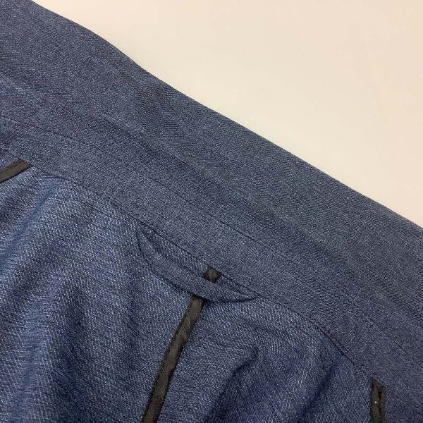 [D2577] デサント パンツスーツ シングル セットアップ 2つボタン ブルー系 L/M DESCENTE_画像6