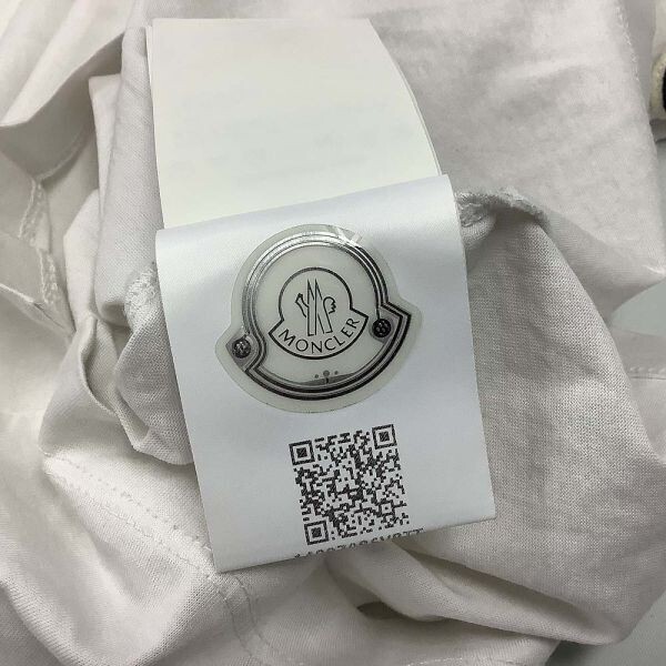 [D2702] モンクレール Tシャツ ホワイト系 M MONCLER / 小型便OKの画像10