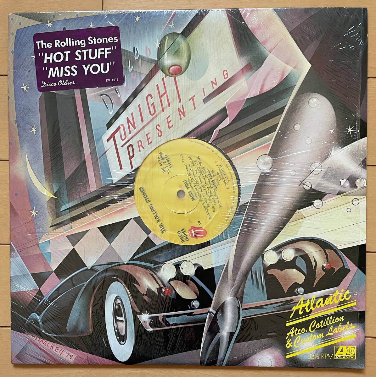 レア！12” 強音圧「The Rolling Stones - Hot Stuff / Miss You」Atlantic Disco Oldies 1979年 キースリチャーズ ミックジャガー_画像1