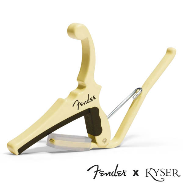 Kyser X Fenderエレキギター用 Classic Color QUICK-CHANGE ELECTRIC CAPO KGEFOWA Olympic White【カイザー カポ】_画像1