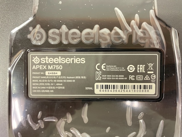 B976 展示品 SteelSeries スティールシリーズ 日本語版 メカニカルキーボード APEX M750 JP 64684 QX2メカニカルRGBスイッチ採用の画像9