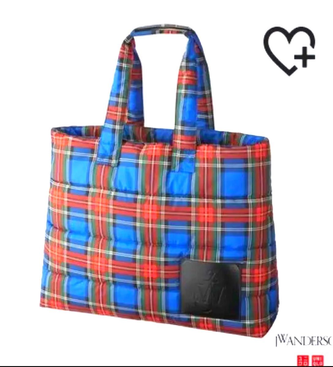 新品】匿名配送 ユニクロ JW ANDERSON トートバッグ チェック柄 新品】匿名配送 ユニクロ JW ANDERSON トートバッグ チェック柄
