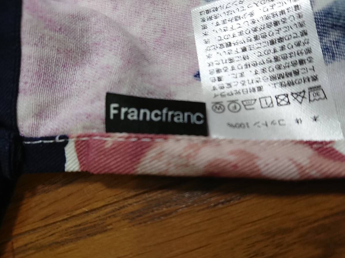 ☆未使用！ レディース　女性用　婦人用　エプロン　柄物 　Francfranc　コットン100％　料理 　実習　演劇　キャンプ　☆