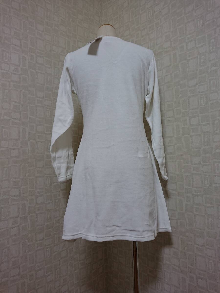 * unused! lady's for women for lady part shop put on room wear pyjamas Night wear cotton 100% white white with defect put on change!①*