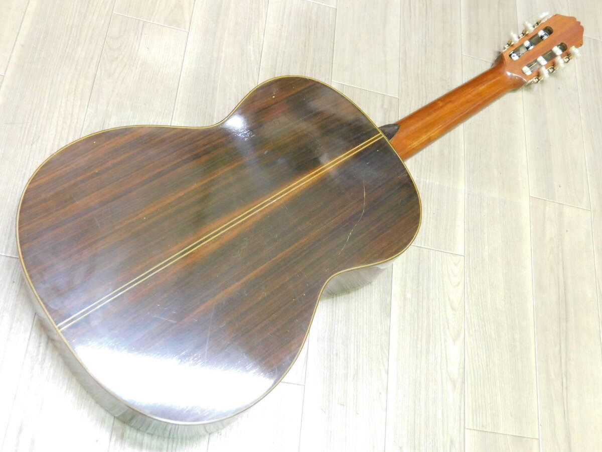 【日本製コンサートギター】小栗利一 作 Aria CONCERT GUITAR AC-30 TOP単板 70年代 MADE IN JAPAN/C467の画像6