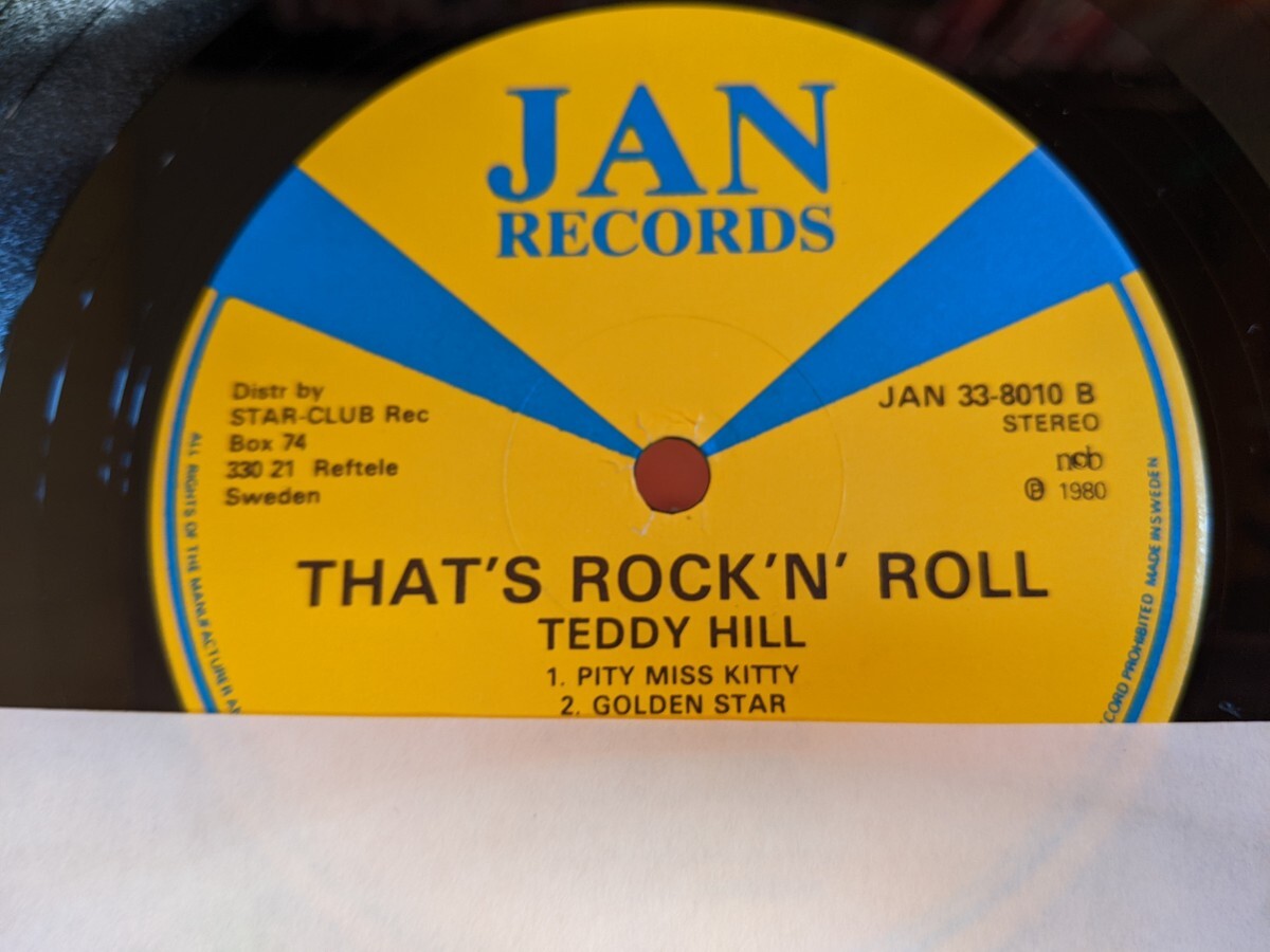 TEDDY HILL (テディ・ヒル) That's Rock 'n' Roll◇廃盤LP◇Jan Records◇ロカビリー_画像4