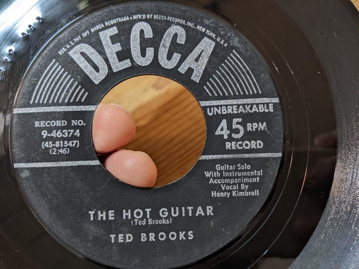 TED BROOKS (テッド・プレックス) The Hot Guitar◇7インチ◇USオリジナル◇Decca Records◇ヒルビリーロカビリー_画像1