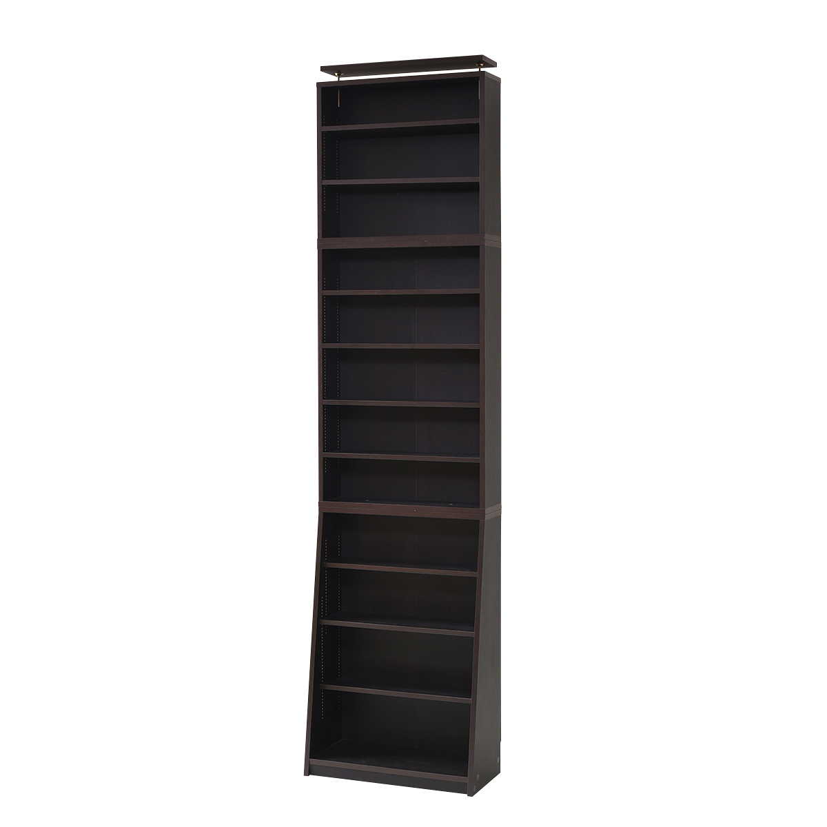 1cm pitch книжный шкаф тонкий большая вместимость библиотека книга@ подставка сверху класть комплект темно-коричневый 
