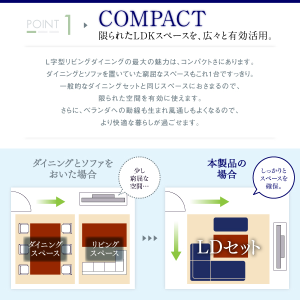 ポケットコイルリビングダイニング Edd エド 4点セット(テーブルW140+2人掛ソファ1脚+1人掛ソファ1脚+コーナーソファ1脚)【ベージュ】_画像5