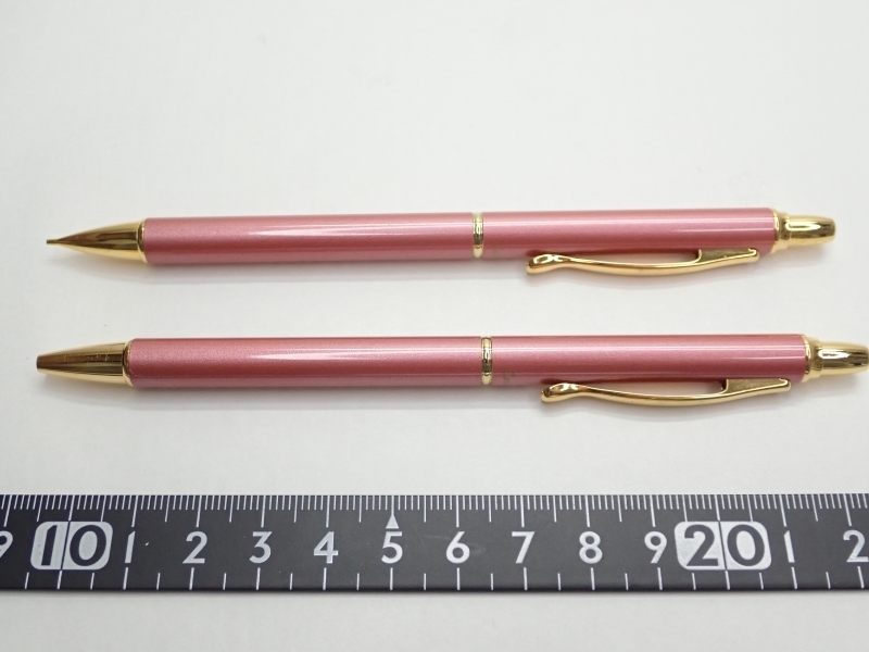 V369◇ ボールペン PILOT Cavarier 2本セット ピンク×ゴールドカラー ヴィンテージ/文房具/ペン/筆記具/Vintage/Penの画像9