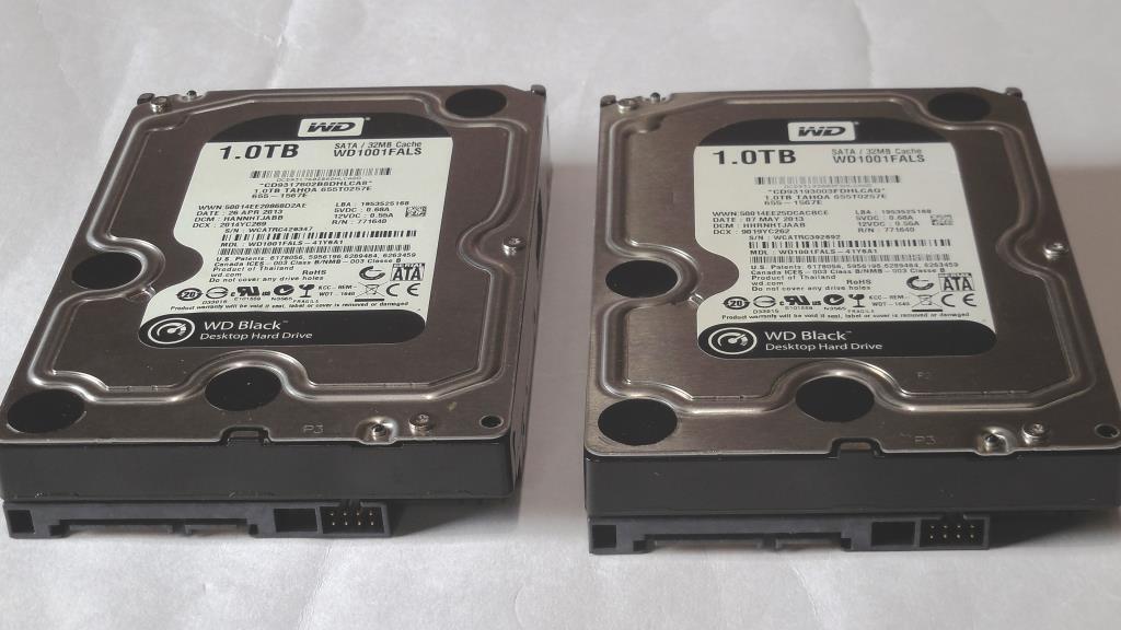  3.5”Western digital Black【 WD1001FALS 】1TB/7200rpm/SATA300接続HDD x 2台_画像1