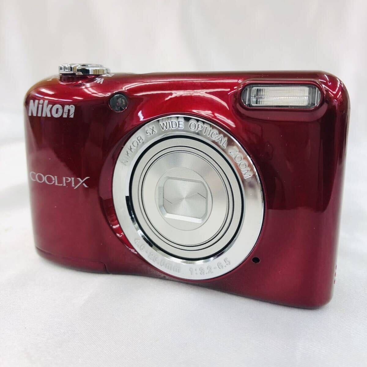Nikon Coolpix L31 レッド デジカメ 通電ok C4の画像1