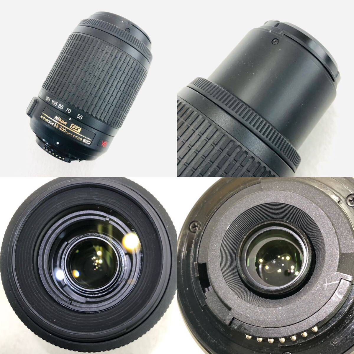 Nikon D3000 ボディ＋レンズ 2点 DX VR AF-S NIKKOR 18-55mm 1:3.5-5.6G , 55-200mm 1:4-5.6G ED セット品 M2_画像9