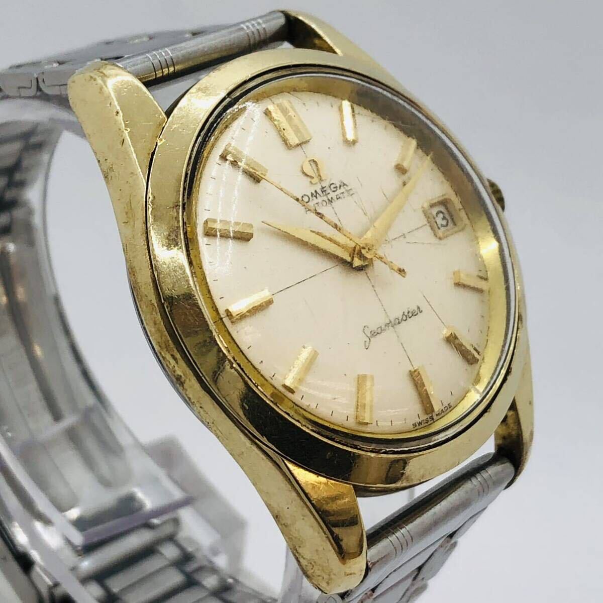 OMEGA オメガ Seamaster シーマスター 自動巻き デイト メンズ 稼働 C4の画像3