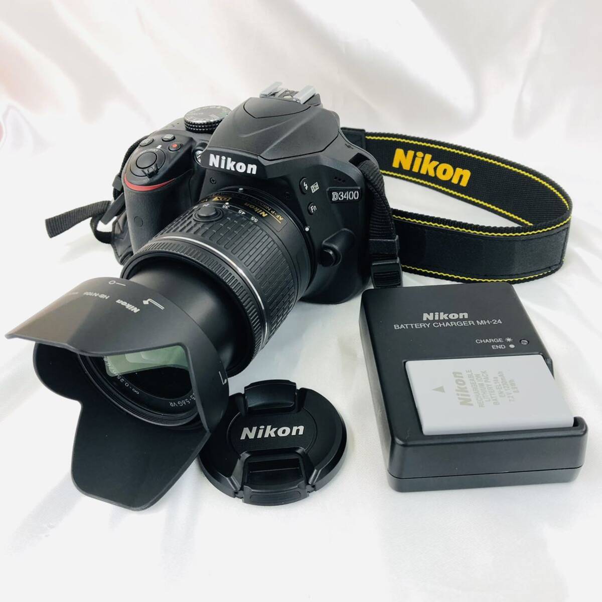 Nikon D3400 ボディ＋レンズ AF-P DX NIKKOR 18-55mm 1:3.5-5.6G VR セット品 C3の画像1