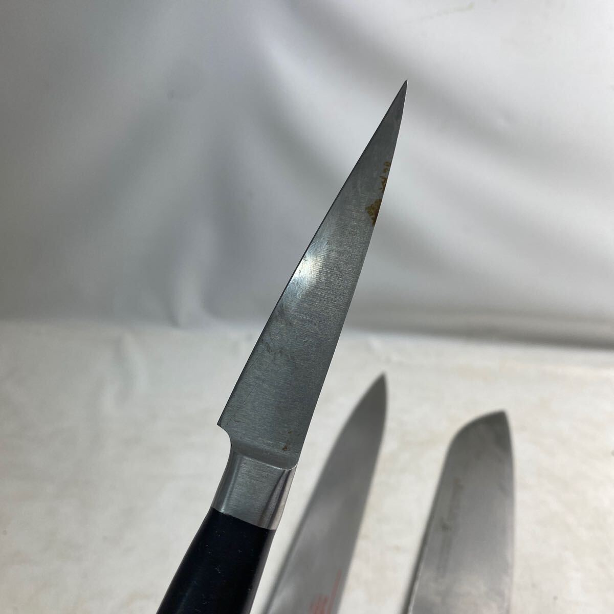 K204-014 ZWILLING J.A.HENCKELS 包丁3点セット 三徳包丁＆ペティーナイフ＆シェフナイフ？セット 中古現状品の画像8