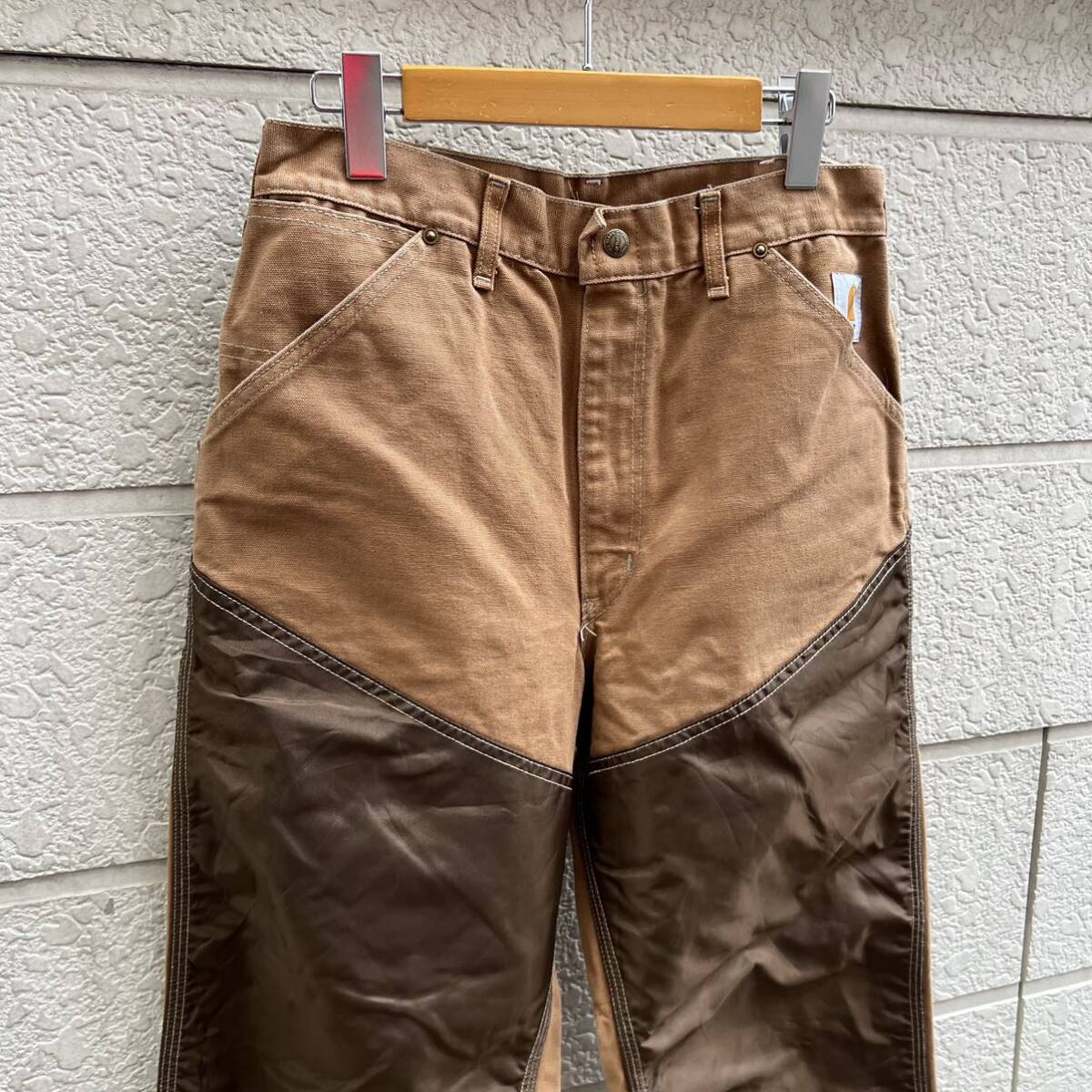 80s USA製 カーハート ハンティングパンツ ワークパンツ ダック生地 Carhartt アメリカ製 古着 vintage ヴィンテージ 100周年 32インチの画像4