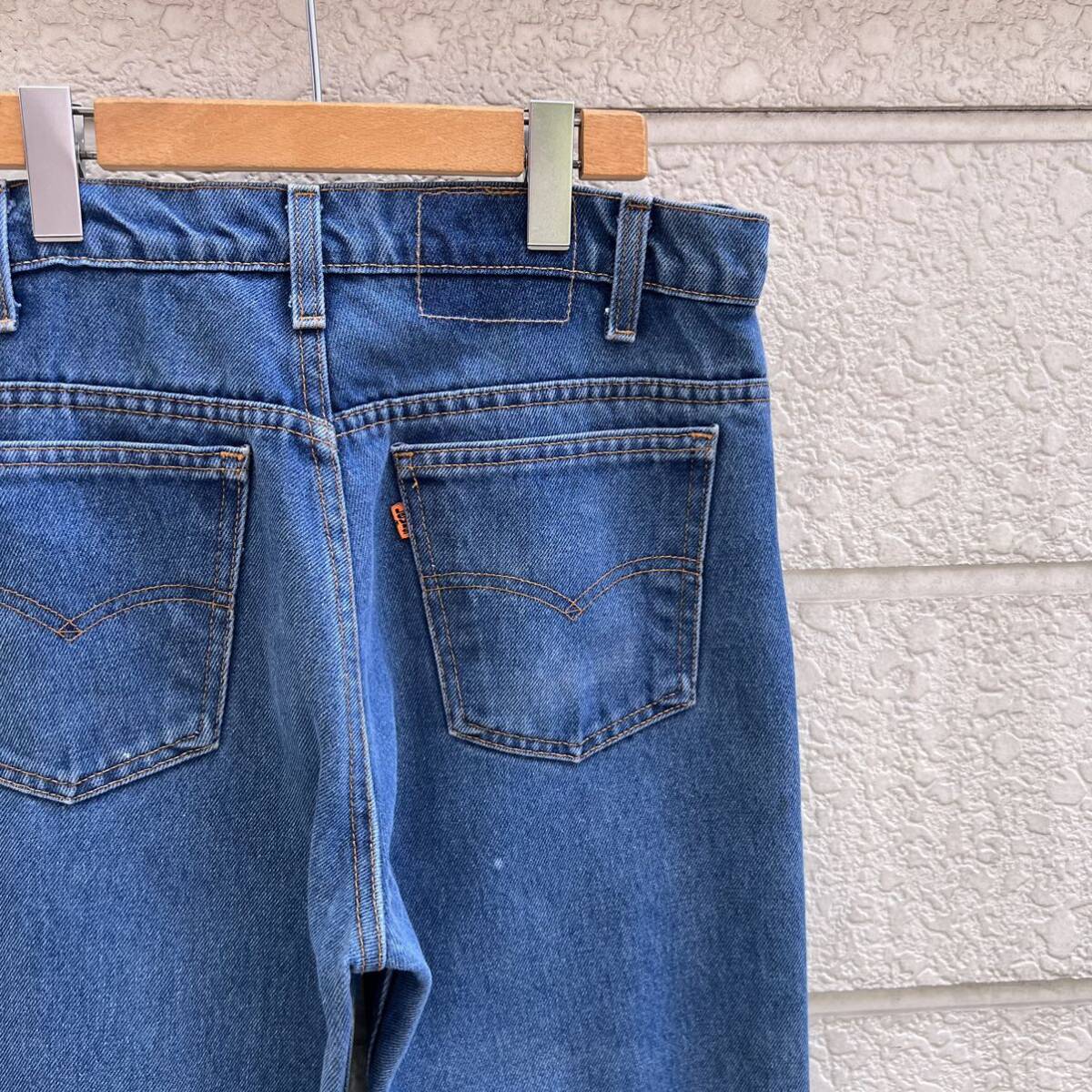 80s USA製 Levi's デニムパンツ ジーンズ オレンジタブ テーパード リーバイス アメリカ製 古着 vintage ヴィンテージ 32 カットオフ_画像1