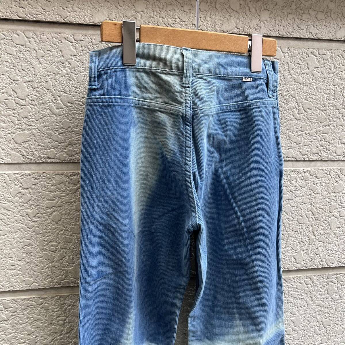 70s 80s 古着 リーバイス スーパーベル フレアパンツ ベルボトム ブーツカット Levi's コーデュロイ vintage ヴィンテージ フェイド ④の画像4