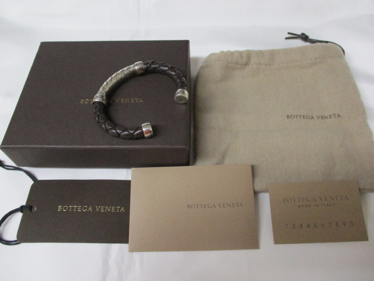 【美中古】BOTTEGA VENETA　ボッテガヴェネタ　イントレチャート バングル・ブレスレット　AG925　付属品付き_画像1