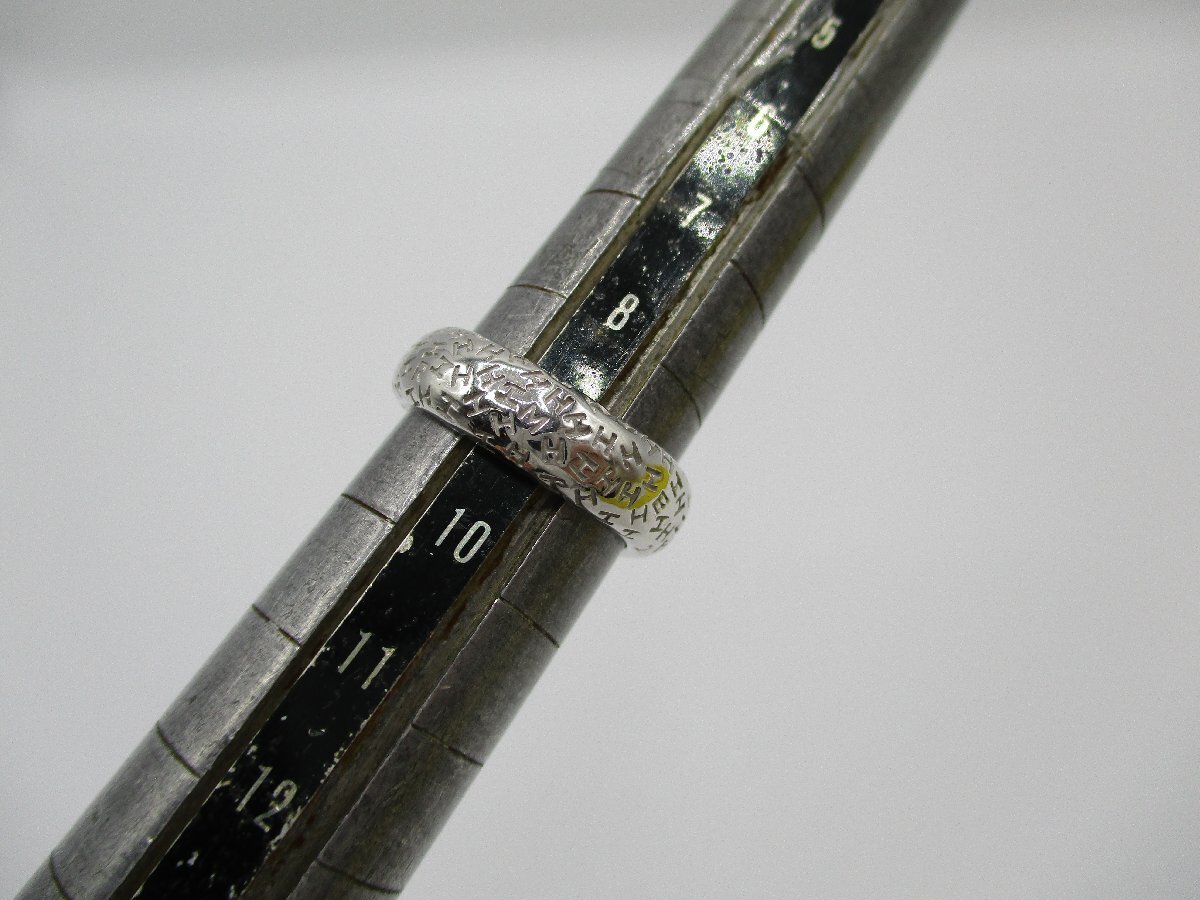 【中古】エルメス　Hermes　トゥーブーリング　K18WG　＃49(9号)　ホワイトゴールド　7.8ｇ_画像6