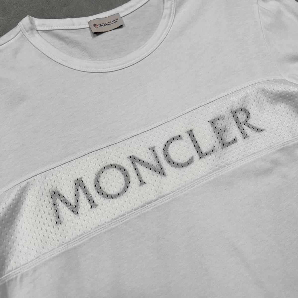 1円〜 美品 MONCLER モンクレール マグリア 長袖Tシャツ ロンT ホワイト Mサイズ 7723の画像3