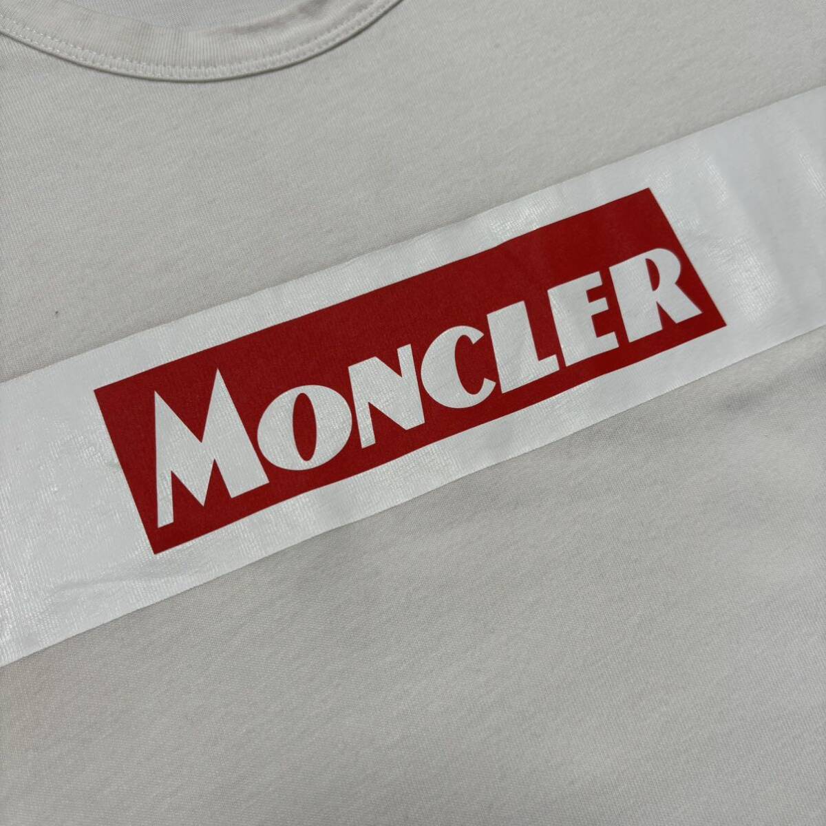 1円〜　MONCLER モンクレール　マグリア　ボックスロゴ　ホワイト　Mサイズ　7756_画像3