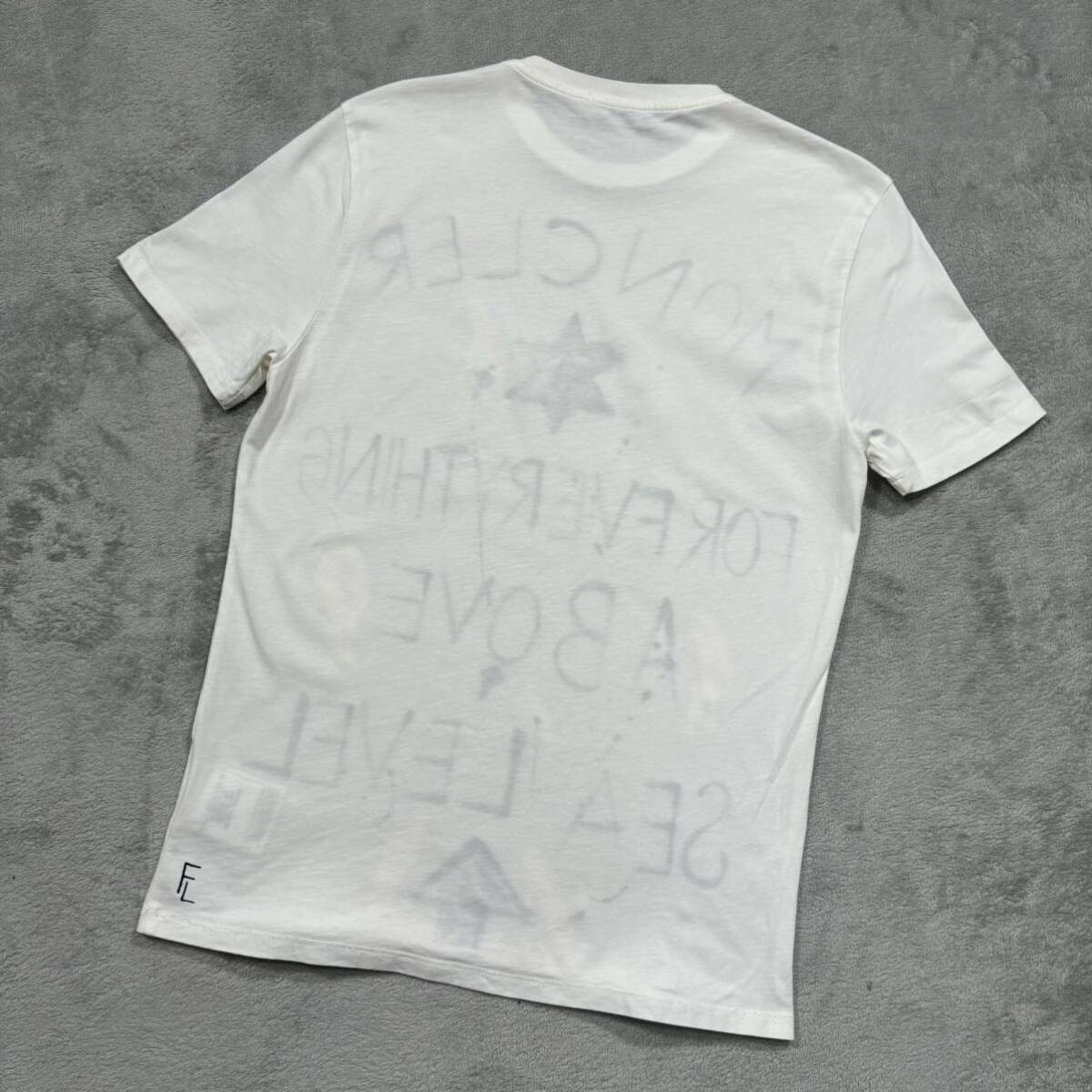 1円〜 美品　MONCLER モンクレール　マグリア　ペイントデザイン　半袖Tシャツ　ホワイト　Sサイズ 7746_画像2
