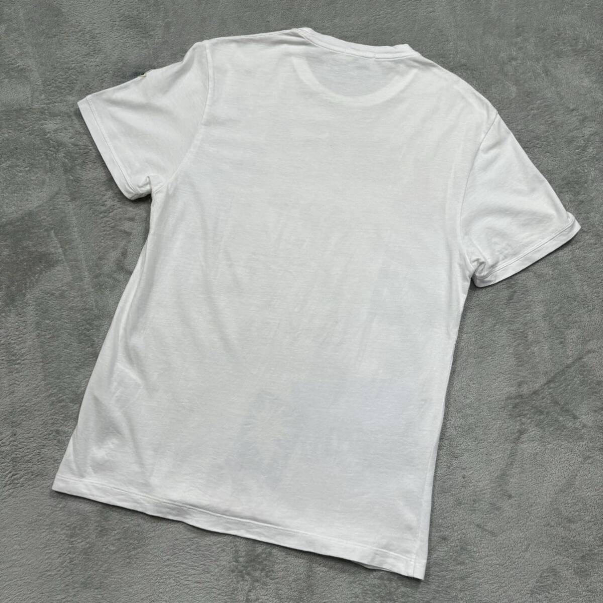 1円〜 希少 美品 MONCLER モンクレール 半袖Tシャツ スキープリント ホワイト Sサイズ の画像2