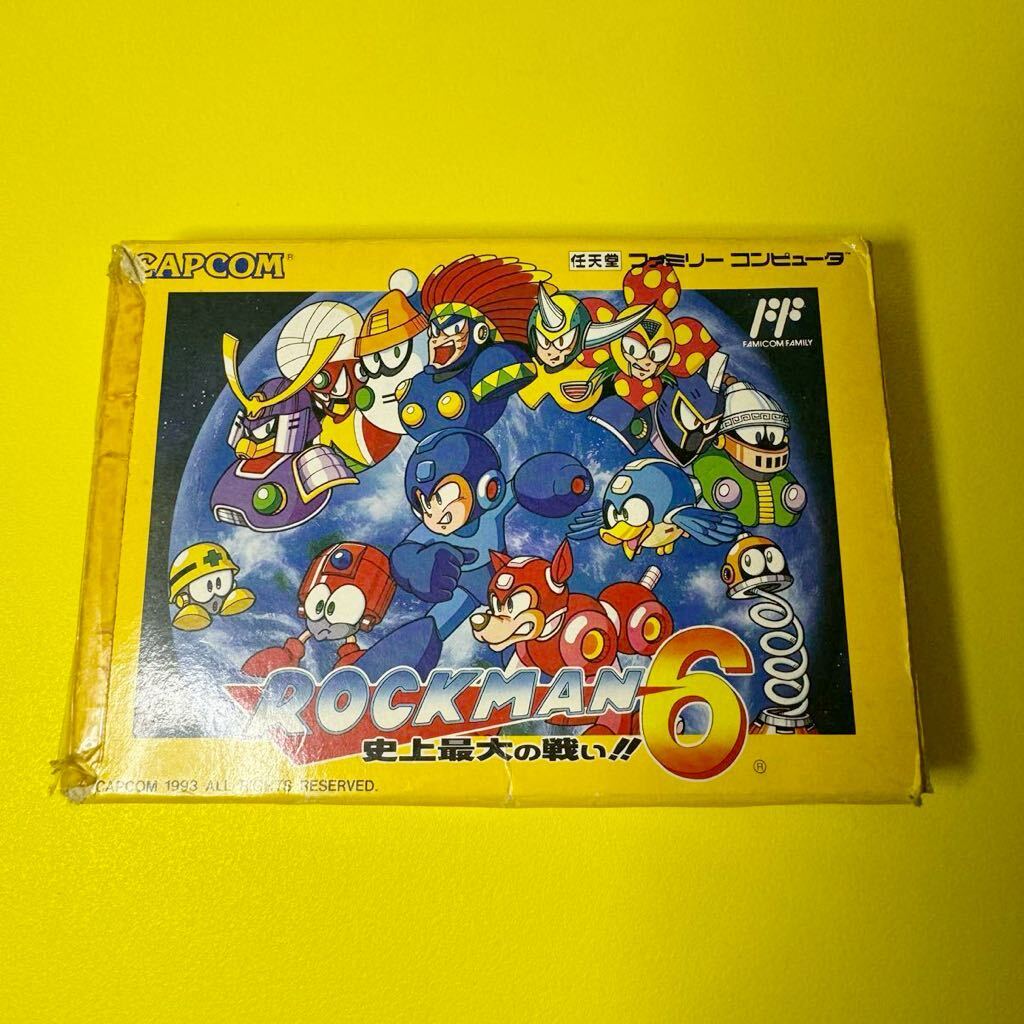 1円〜 FC ファミコン ロックマン６ 史上最大の戦い！！ 箱あり、貴重の画像5