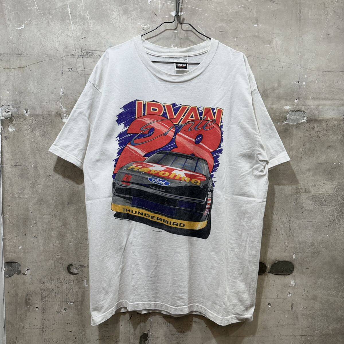 90sUSA古着アーニーアーヴァン Tシャツ ナスカー NASCAR