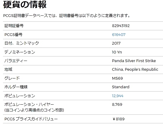 1円スタート PCGS MS69 2017 中国 パンダ 10元 銀貨 純銀 チャイナ かわいい First Strikeの画像9