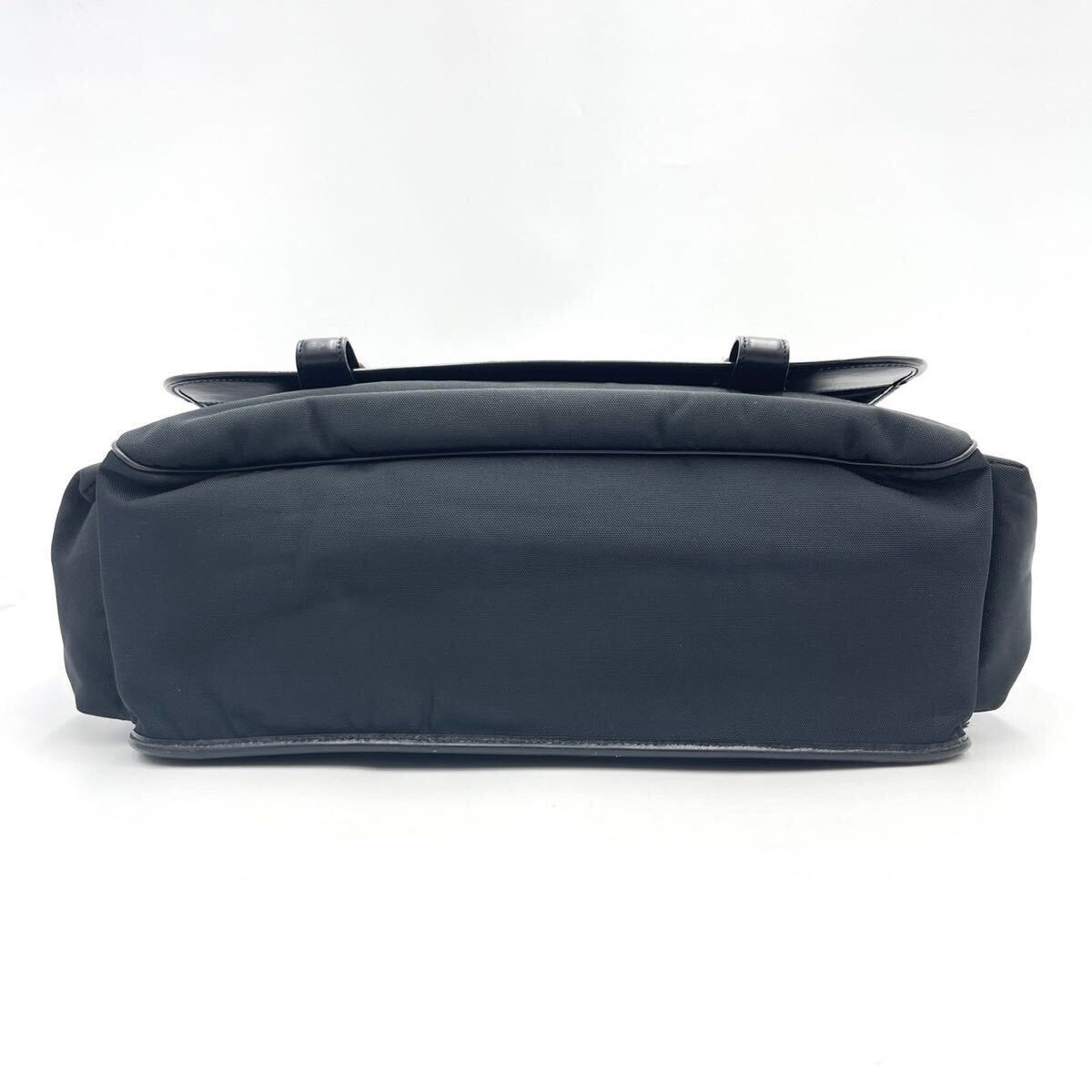 1 jpy ~/ modern times model * Dunhill dunhill shoulder bag messenger bag business bag high capacity A4 storage Logo nylon black black 
