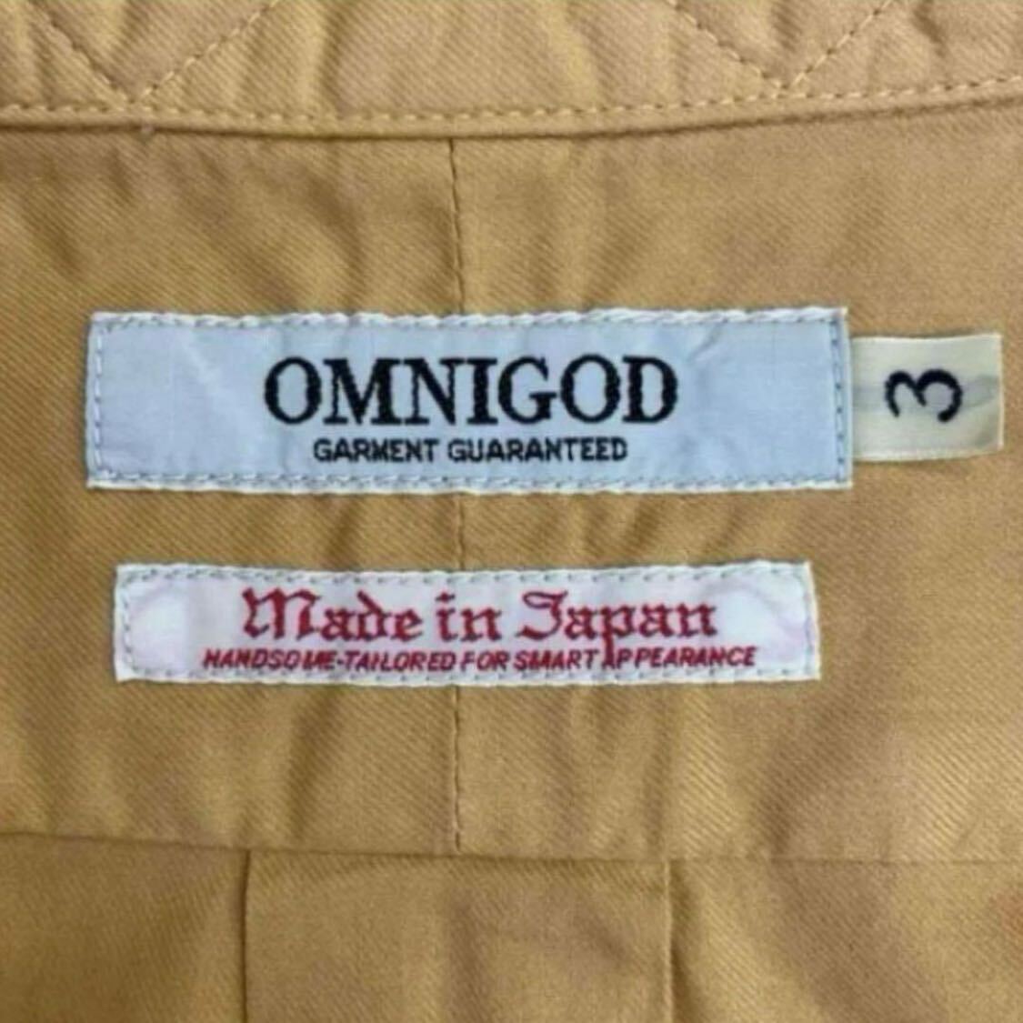 OMNIGOD オムニゴッド 長袖コットンシャツ ポケット付き B1820_画像3