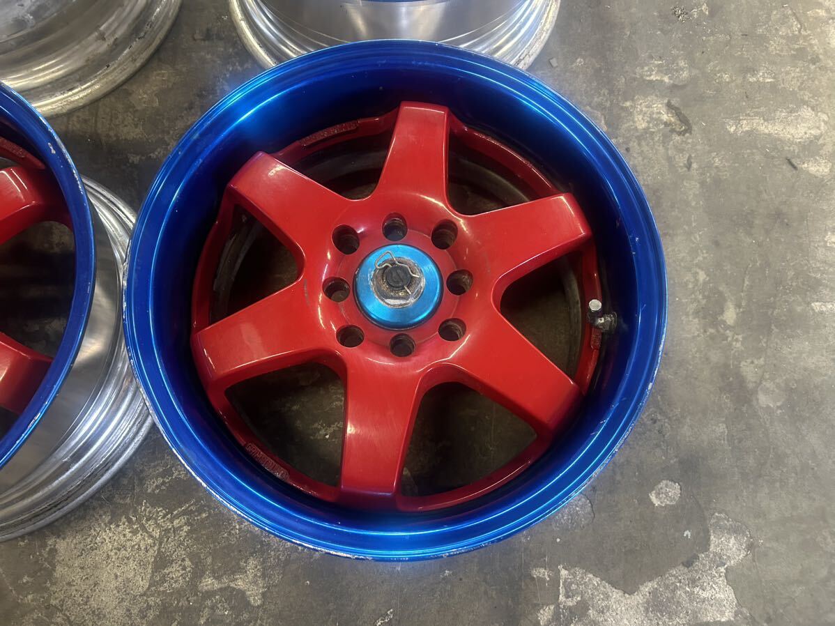 RACING SPARCO CRIMSON 15×7J+38 4本！ PCD100 114.3 スパルコの画像2