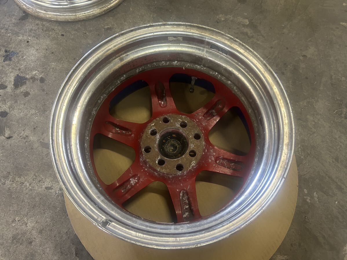 RACING SPARCO CRIMSON 15×7J+38 4本！ PCD100 114.3 スパルコの画像8