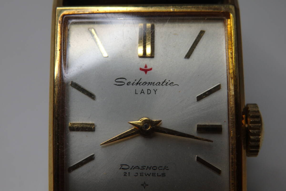 【友】中古品 不動品 SEIKO matic lady 21J 自動巻き 機械式 腕時計の画像2