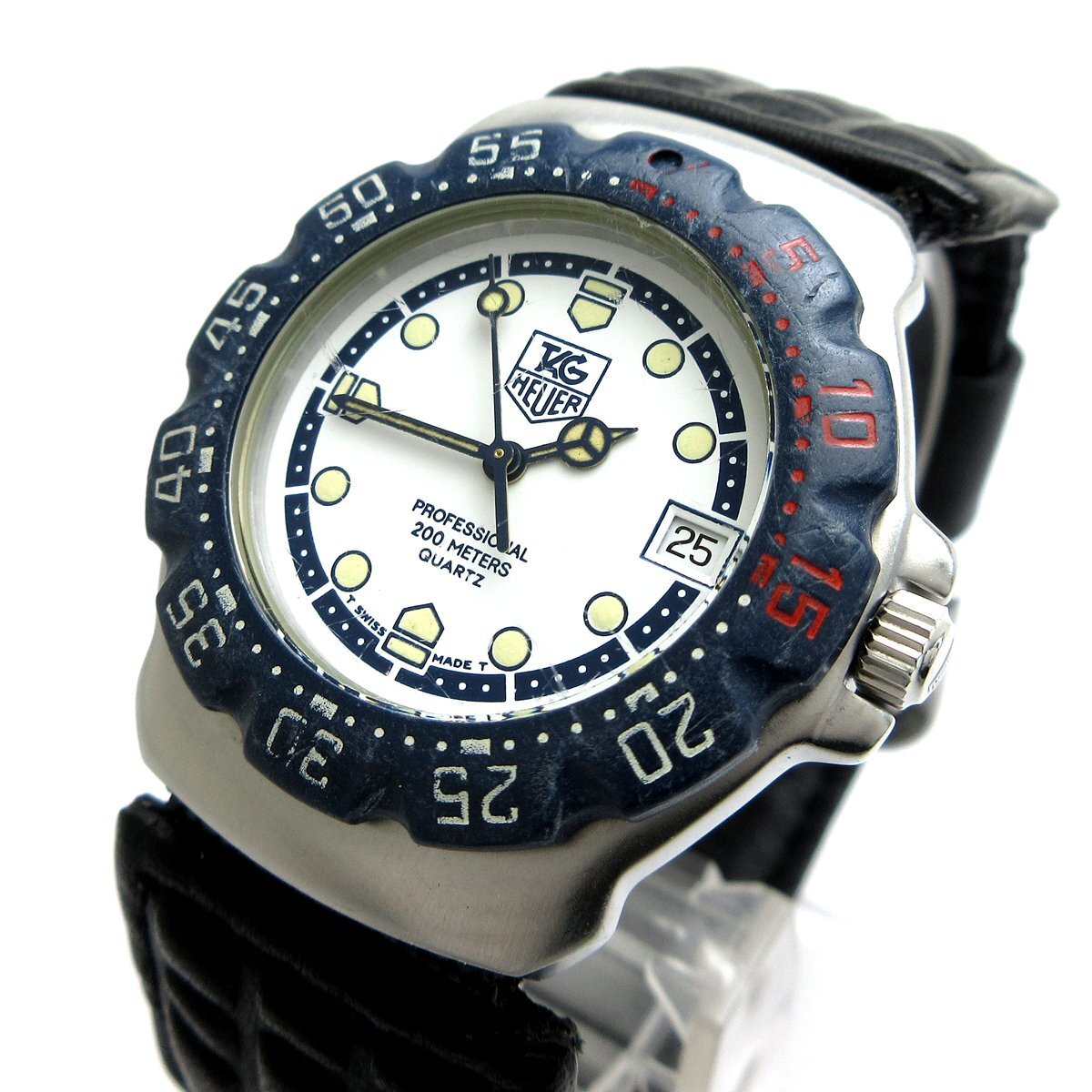  rare 1 jpy TAG Heuer Formula 1 Professional men's navy white face WA1219 clock TAG Heuer FORMULA quartz 