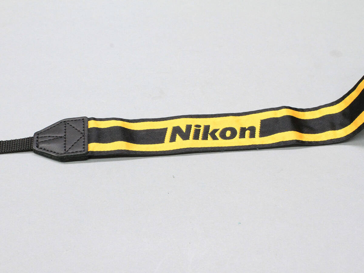 【09】 ニコン Nikon オリジナル ストラップ 黒黄　