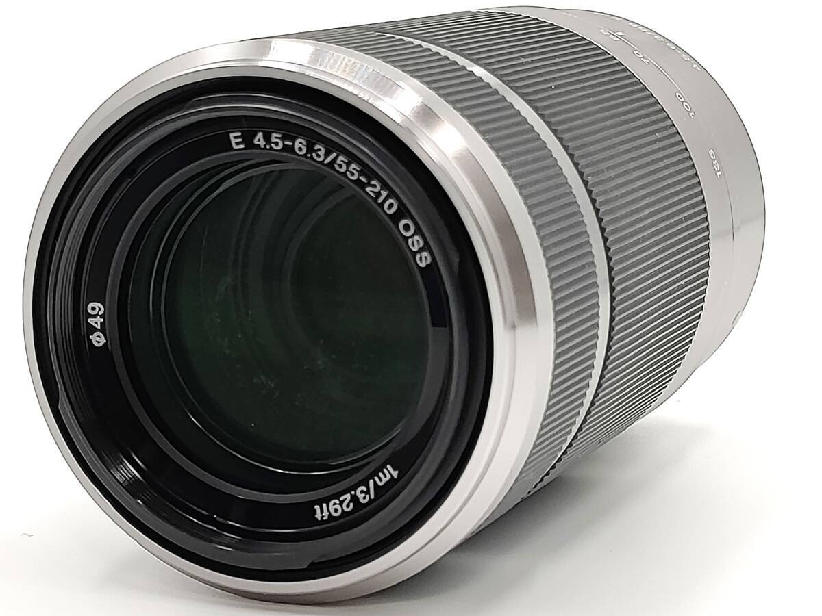 【C 難有品】SONY E 55-200mm F4.5-6.3 OSS SEL55210S シルバー ソニー ズームレンズ_画像1