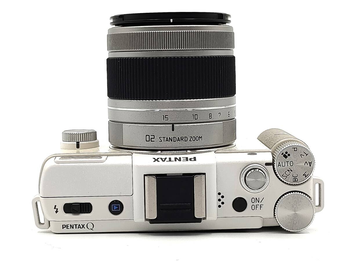 【A- 極上品】PENTAX Q ホワイト ペンタックス ミラーレス デジタルカメラ ボディ 02 STANDARD ZOOM 5-15mm F2.8-4.5 シルバー Q用 レンズの画像5