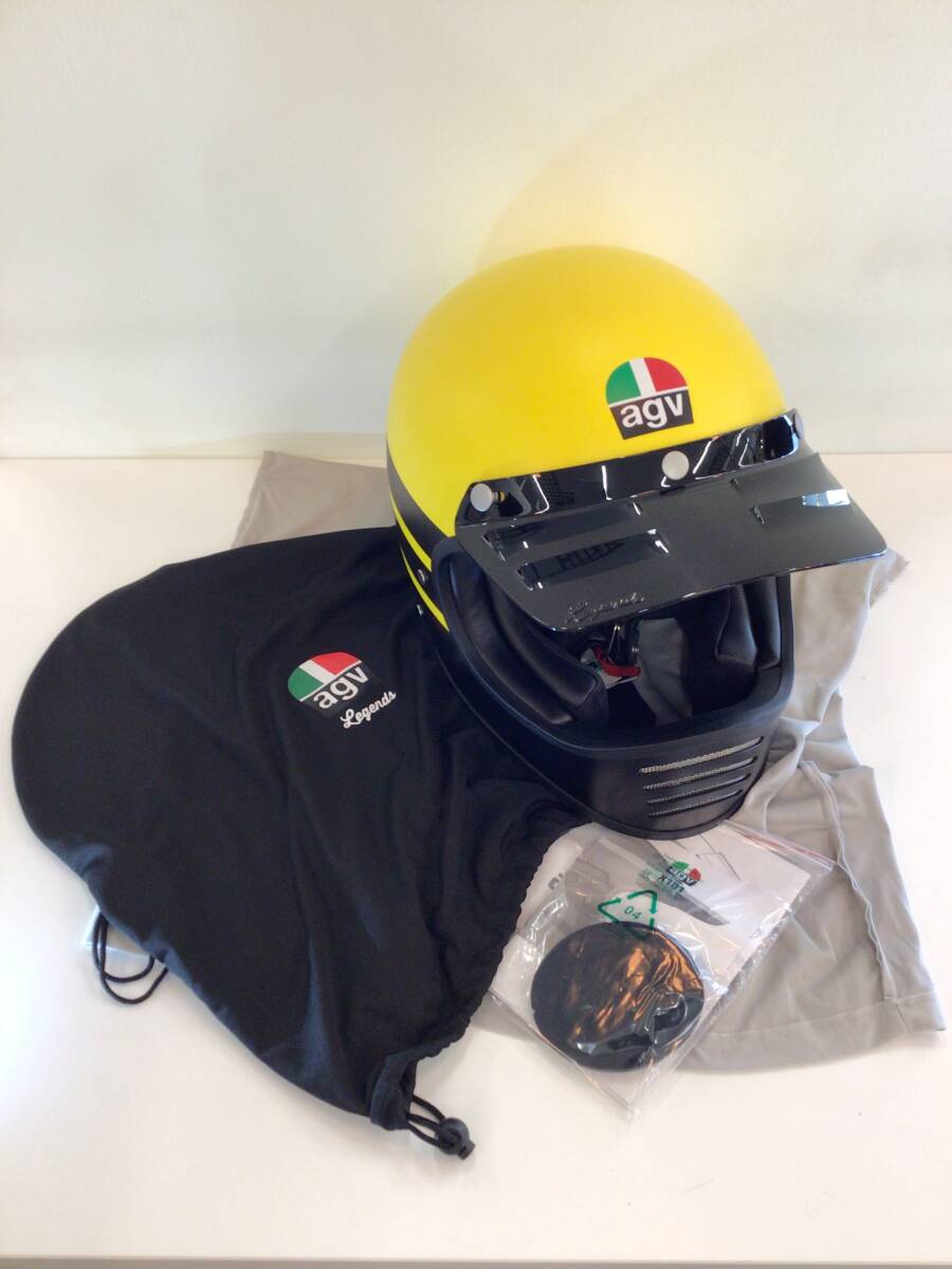 AGV オフロードヘルメット X101 002-DUST MATT YELLOW/BLACK Sサイズ ※アジアンフィット 【店頭在庫箱無】_画像1